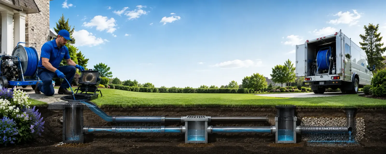 Outdoor drain cleaning information for Cowden, IL